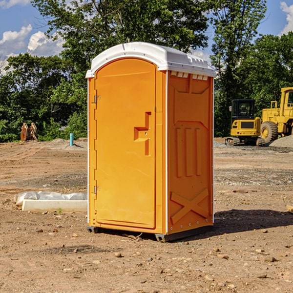 what is the maximum capacity for a single portable toilet in Angelus Oaks